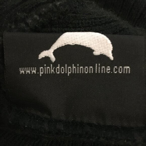 Y2K Streetwear Pink Dolphin Yellow Striped Pom Beanie - Picture 7 of 8